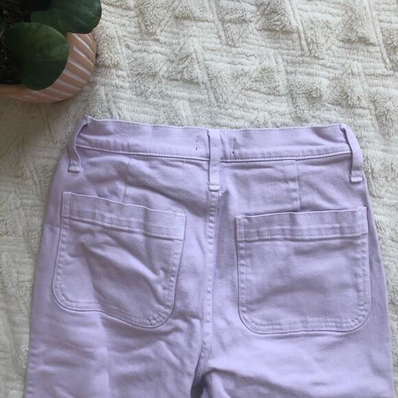 J. Crew Straight Leg Crop Jeans in Light Purple Garment Dyed Denim - Picture 10 of 10